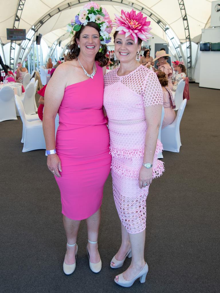 Amanda Hindmarsh and Merran O'Sullivan at The Dome Garden Party. Picture: Andrew Meadowcroft.