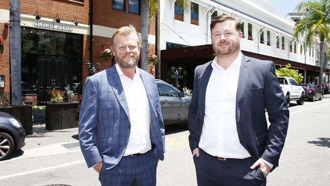 Robert Koster, left, and Ben Hackett in Logan Road. Picture: Tertius Pickard