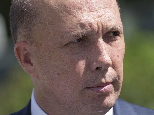 Member for Dickson Peter Dutton at Murrumba Downs, Brisbane, Tuesday, April 3, 2018. Australian Prime Minister Malcolm Turnbull announced funding for a $150 million upgrade to the Bruce Highway in Queensland. (AAP Image/Glenn Hunt) NO ARCHIVING