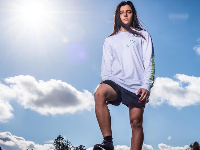 South Australian Matlida's soccer player Alex Chidiac. Picture: Jake Nowakowski