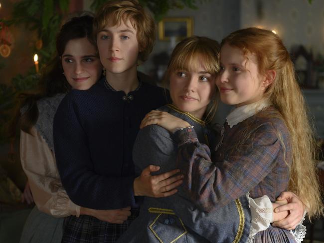 Emma Watson, Saoirse Ronan, Florence Pugh and Eliza Scanlen in a scene from in Greta Gerwig's LITTLE WOMEN