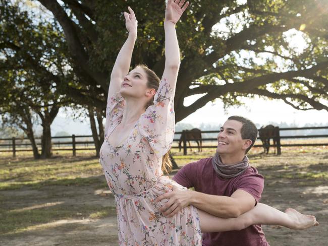 Goodwin as Tara in a scene with Thomas Lacey’s character Ben from the film Dance Academy: The Movie. Picture: StudioCanal Films