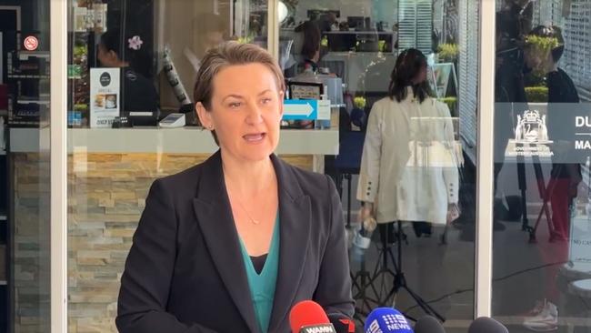 Health minister Amber-Jade Sanderson announces tough new measures to ban the sale of vapes without a prescription in WA. Picture: Supplied