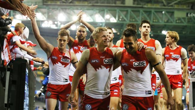 The Swans engine room of Dan Hannebery and Josh Kennedy is always competitive. Picture: Michael Klein