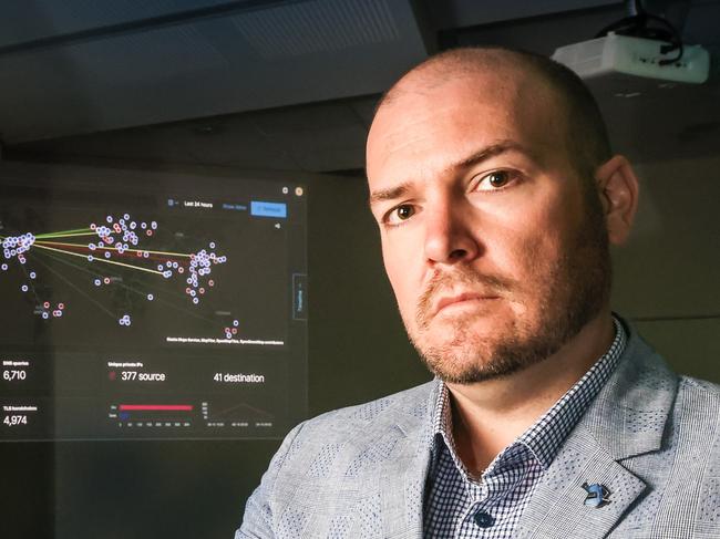 Matt Fabri, Managing Director of OPSYS in his secure operations room.Image/Russell Millard