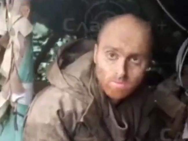 Australian man Oscar Jenkins was captured by Russian forces in Ukraine. Picture: Screengrab