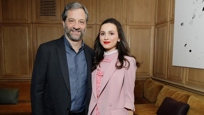 Judd Apatow with his daughter Maude, who also stars in The King Of Staten Island. Picture: Charley Gallay/Getty