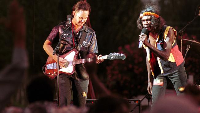 Warumpi Band performing at the Adelaide Festival in 2000.