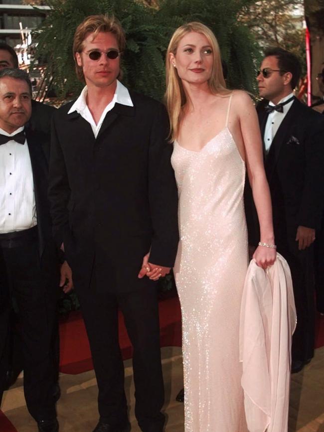 Brad Pitt and Gwyneth Paltrow at the Oscars in 1996. Picture: AAP