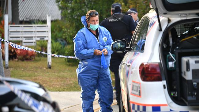 A forensic investigator on scene. Picture, John Gass