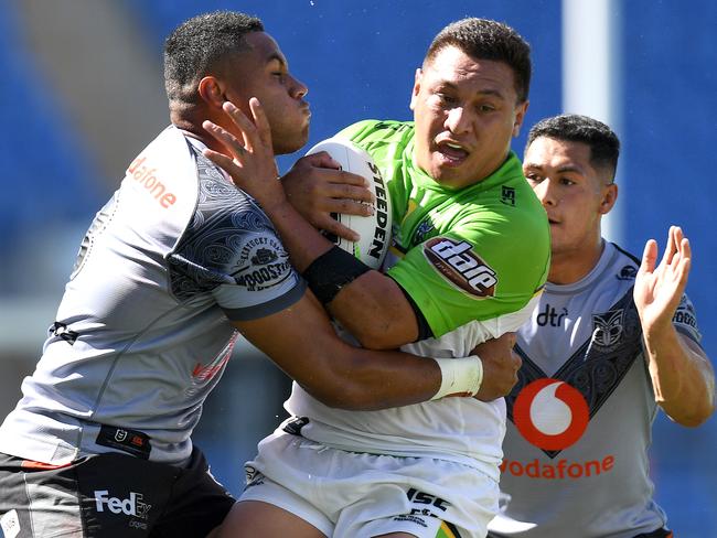 Canberra Raiders star Josh Papalii, centre. Picture: Getty Images