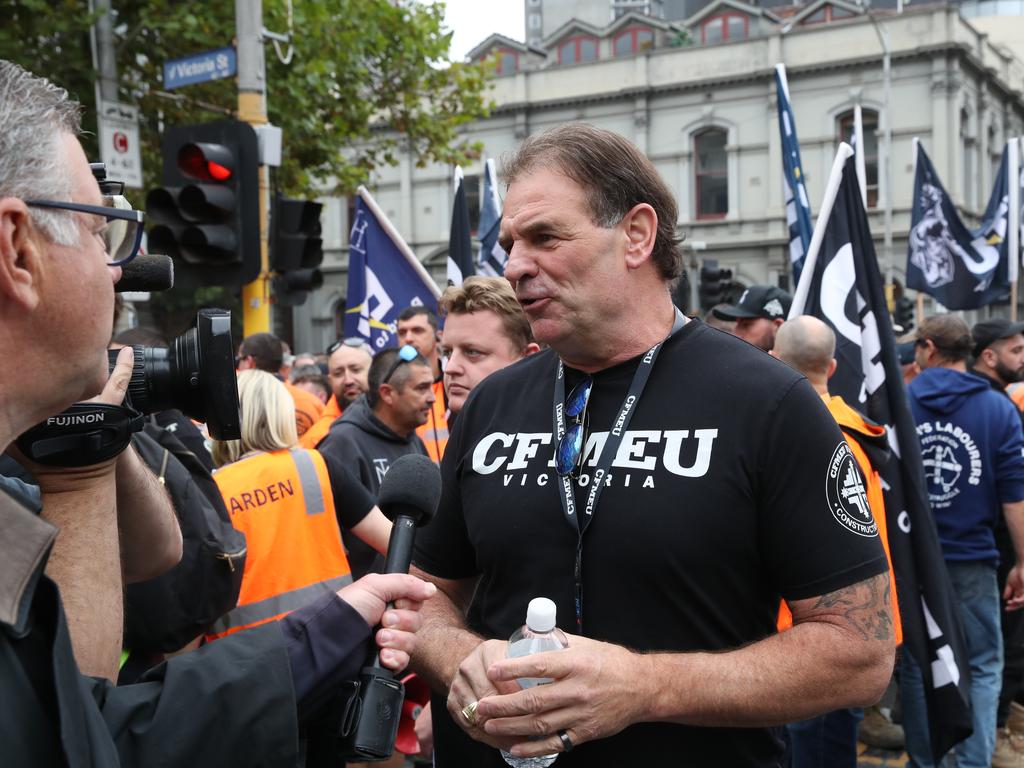 Former CFMEU boss John Sekta has rejected attacks on the union. Picture: NCA NewsWire / David Crosling