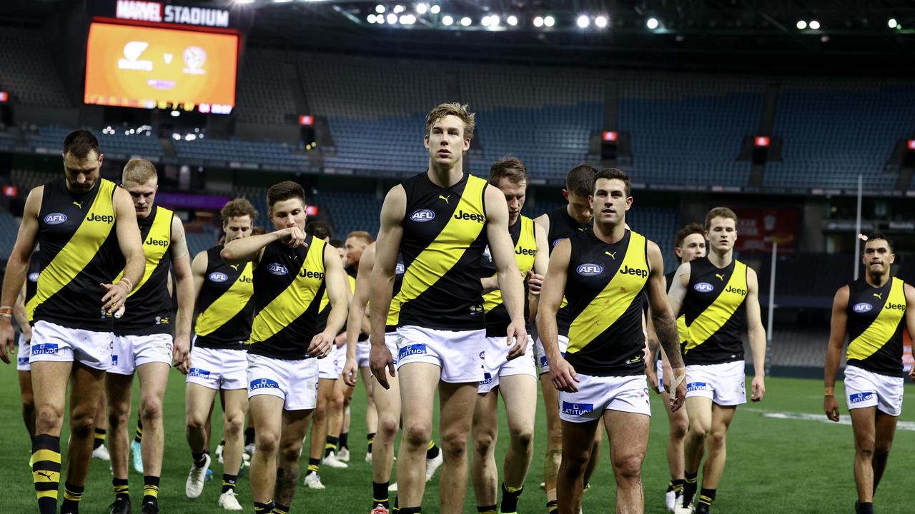 Reigning premier Richmond needs a miracle to play finals now. Picture: Michael Klein