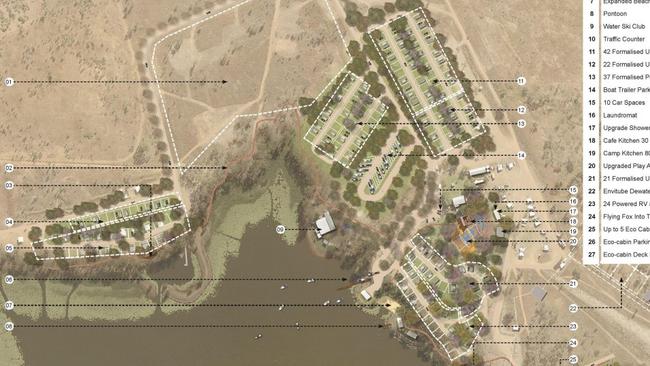 The proposed additions and upgrades to Theresa Creek Dam in the concept development plan. Picture: Contributed