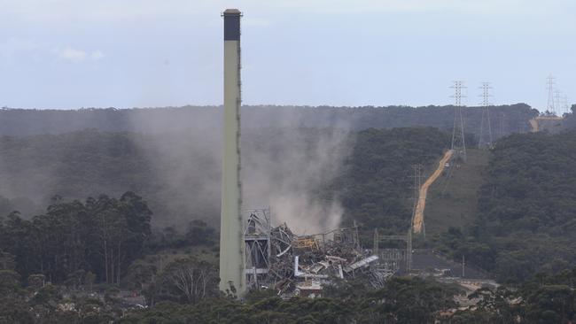 Alcoa hired military-trained contractors to demolish the former power station. Picture: Peter Ristevski