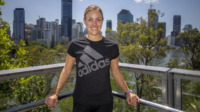 Angelique Kerber at Kangaroo Point in Brisbane. Picture: AAP