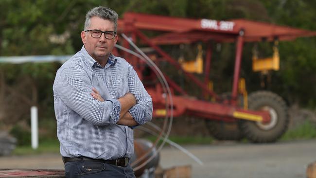 Keith Pitt MP Federal Member for Hinkler, at the Bundaberg Walkers foundry in Bundaberg north of Brisbane. Pitt is worried the cost of energy for the business could one day force its closure. Picture: Lyndon Mechielsen