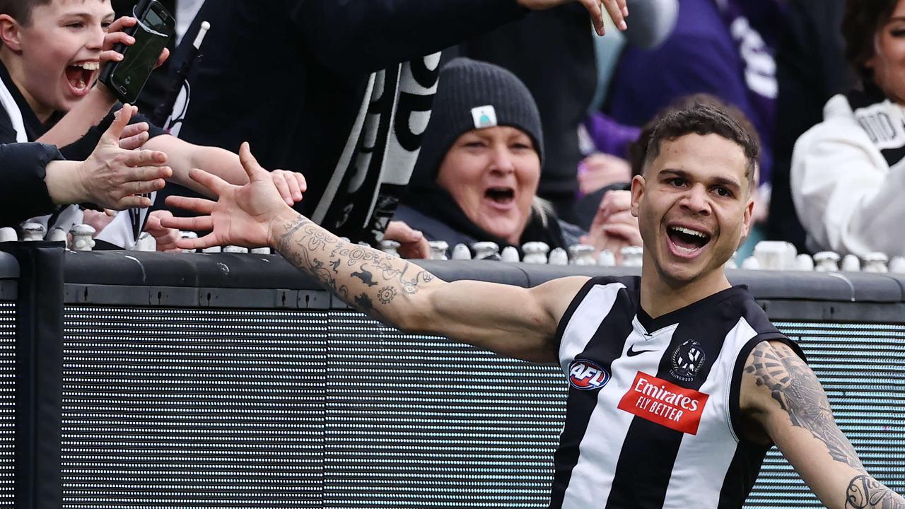 The Pies blew the Dockers away in the first half. Photo by Michael Klein.