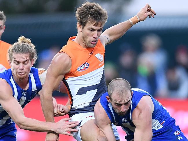 Giants star Matt De Boer is out for two months with a broken shoulder. Picture: Getty Images