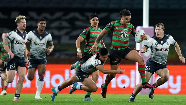 Latrell Mitchell was outstanding for the Rabbitohs against the Storm. Picture: Scott Gardiner/Getty Images