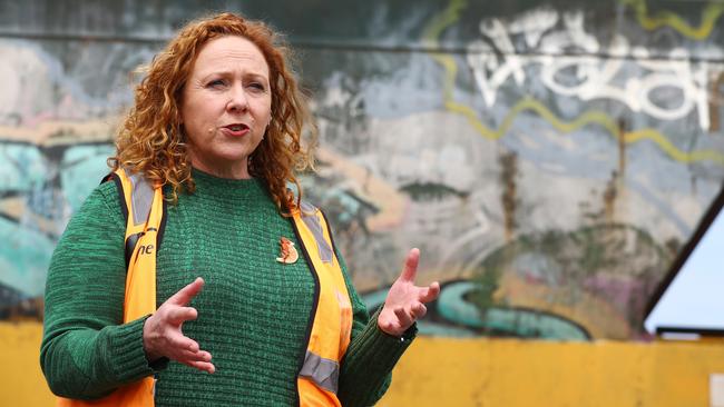 Local Government Minister Melissa Horne says councils can no longer include the cost of graffiti removal in their bin tax. Picture: Alison Wynd