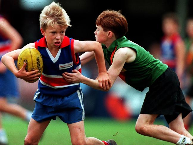 Kieren Jack playing for West Pennant Hills against North Hornsby at the SCG in 1998.