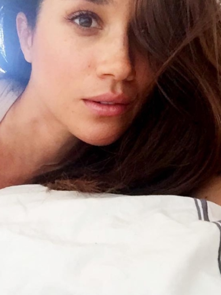 Meghan in bed.