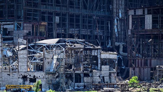 The ruins of the Azovstal steel plant in Mariupol, amid the ongoing Russian military action in Ukraine. Picture: AFP