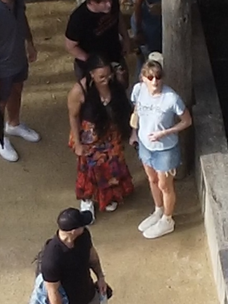 Taylor Swift and some of her dancers and entourage enjoy a trip to Sydney Zoo on a day off from her Eras Tour. Picture: Media Mode