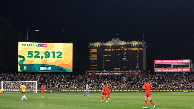 The stunning support of the Australian side continued at Adelaide Oval. (Photo by Cameron Spencer/Getty Images)