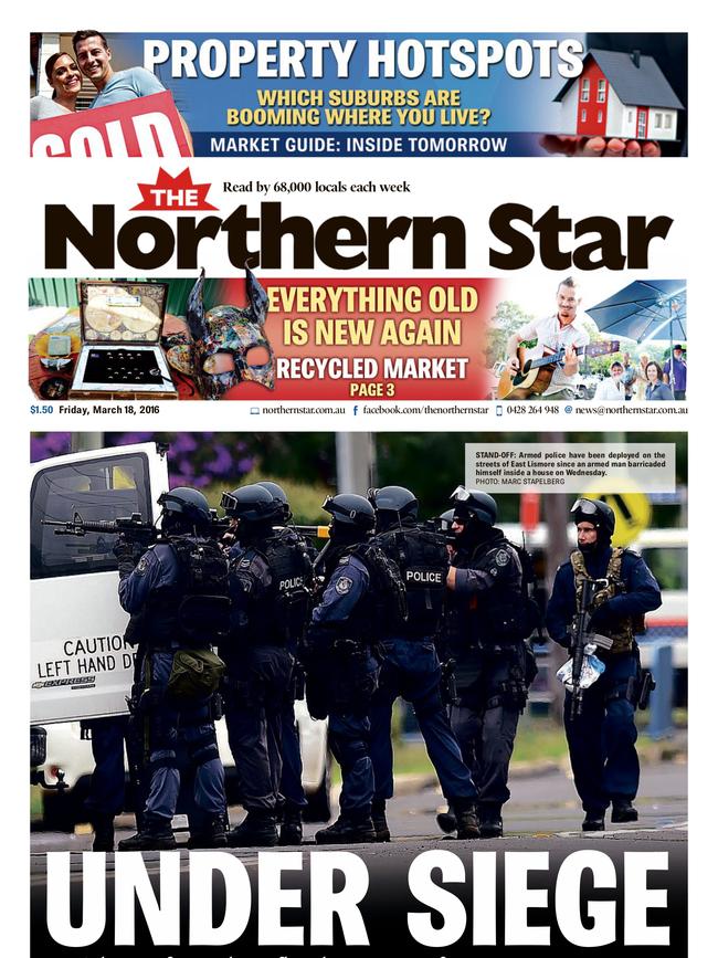 Northern Star front page.