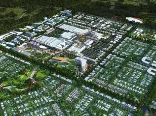 AERIAL VIEW: The proposed Aura city centre. Picture: Contributed