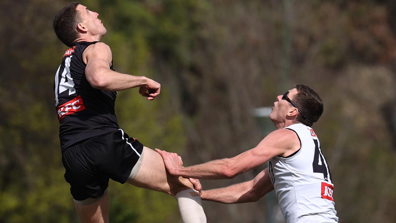 Darcy Cameron and Mason Cox will both play against the Dees. Photo by Michael Klein.