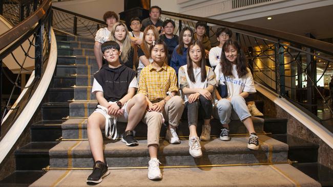 These Chinese students are in Bangkok, Thailand, waiting permission to study in Australia. Picture: Jonathan Taylor / The Australian