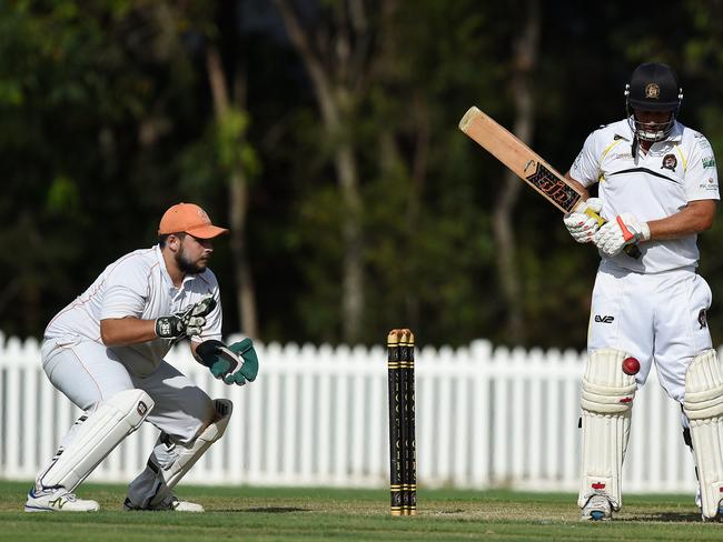 Kookaburra Cup cricket - Southport Labrador vs. Runaway Bay at Morrie Glasman Oval in Arundel. Wade Kilborn batting for Southport Labrador. Picture: Lawrence Pinder