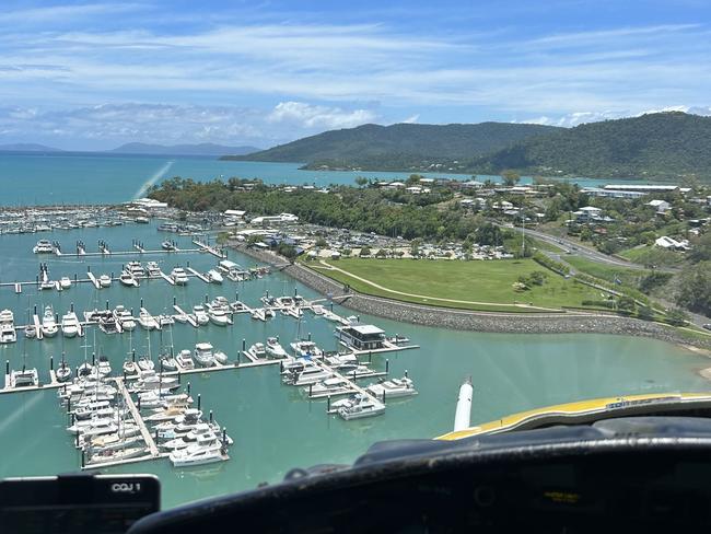 Cannonvale from the RACQ rescue helicopter. Picture: contributed