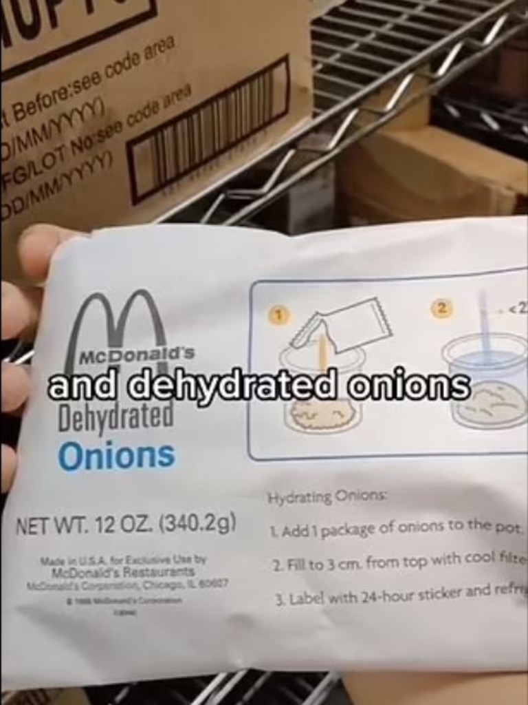 As well as dehydrated onions. Picture: TikTok/@maccas_myths.