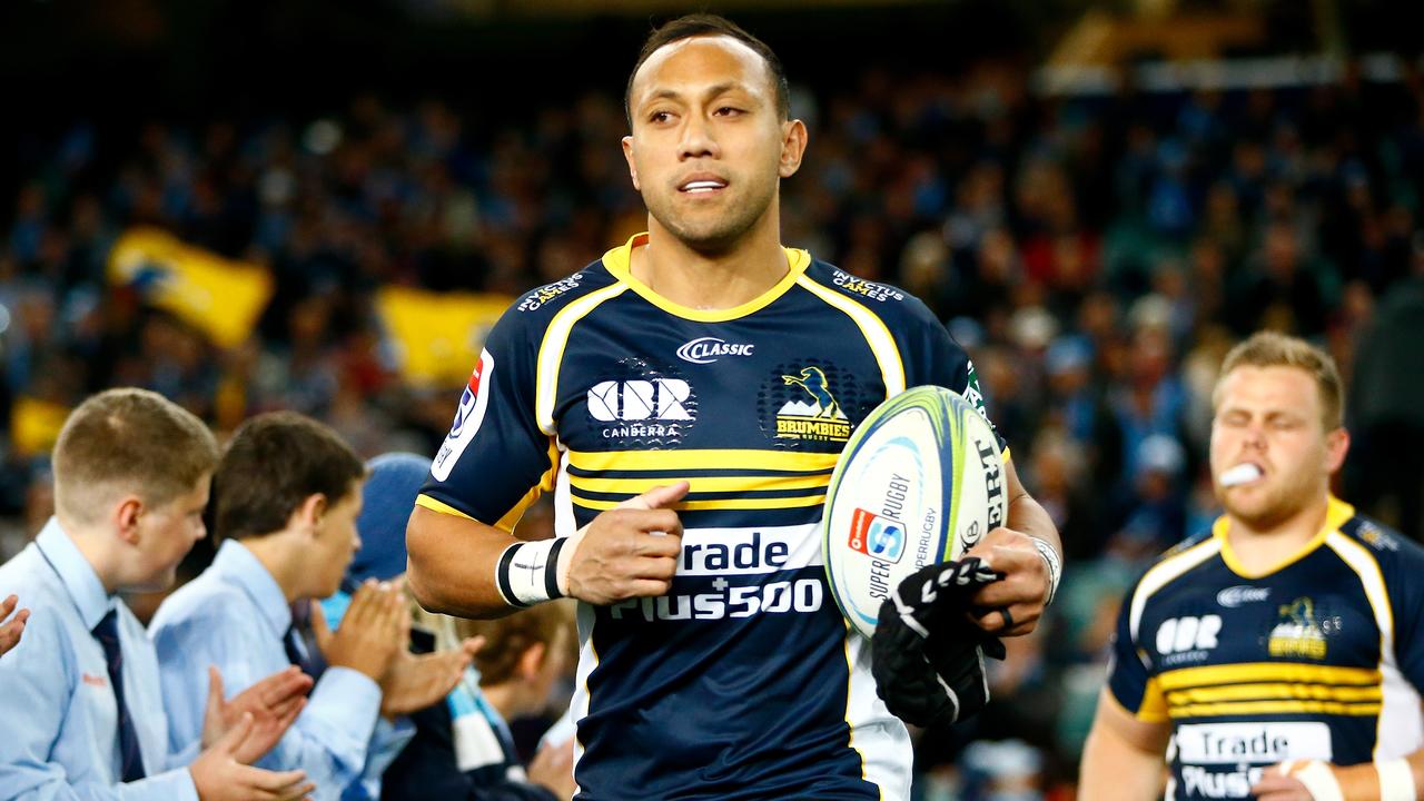 Christian Lealiifano of the Brumbies runs out at Allianz Stadium in Sydney.