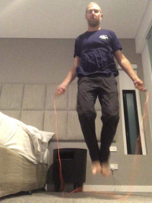 Paul Ashenden tries to keep fit.
