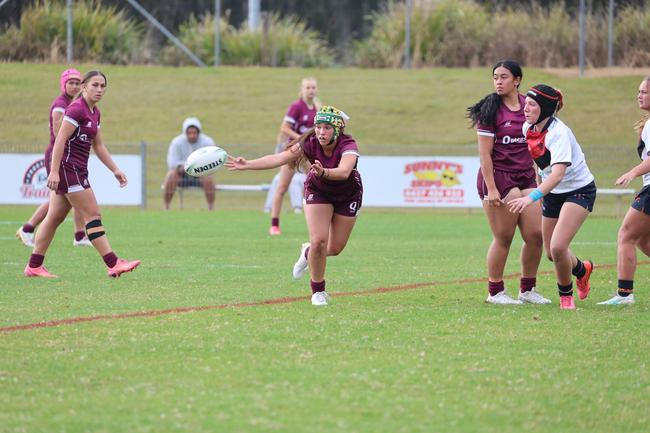 Queensland dummyhalf Enah Desic during the ASSRL Under-16 National Championships in Port Macquarie. Picture: Heather Murry/ASSRL