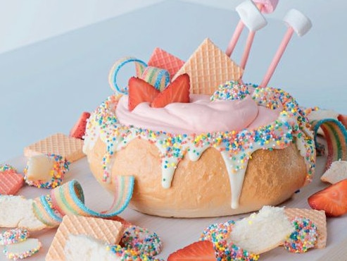 Fairy bread cob loaf dip.