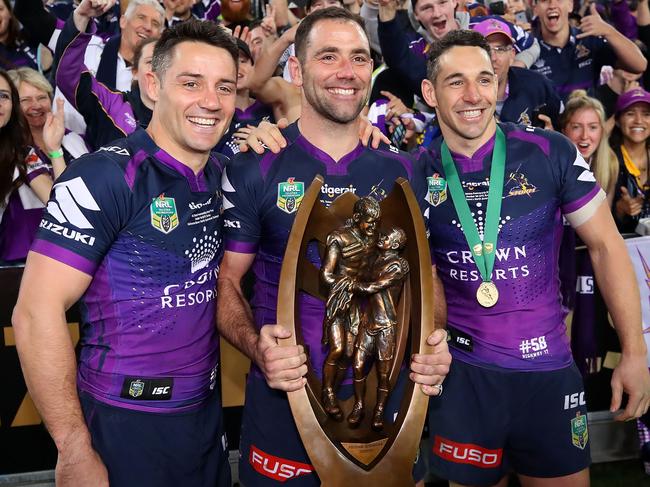 Rodski says there is no doubt about the significance of Cronk, Smith and Slater in building the Storm brand. Picture: Cameron Spencer/Getty Images