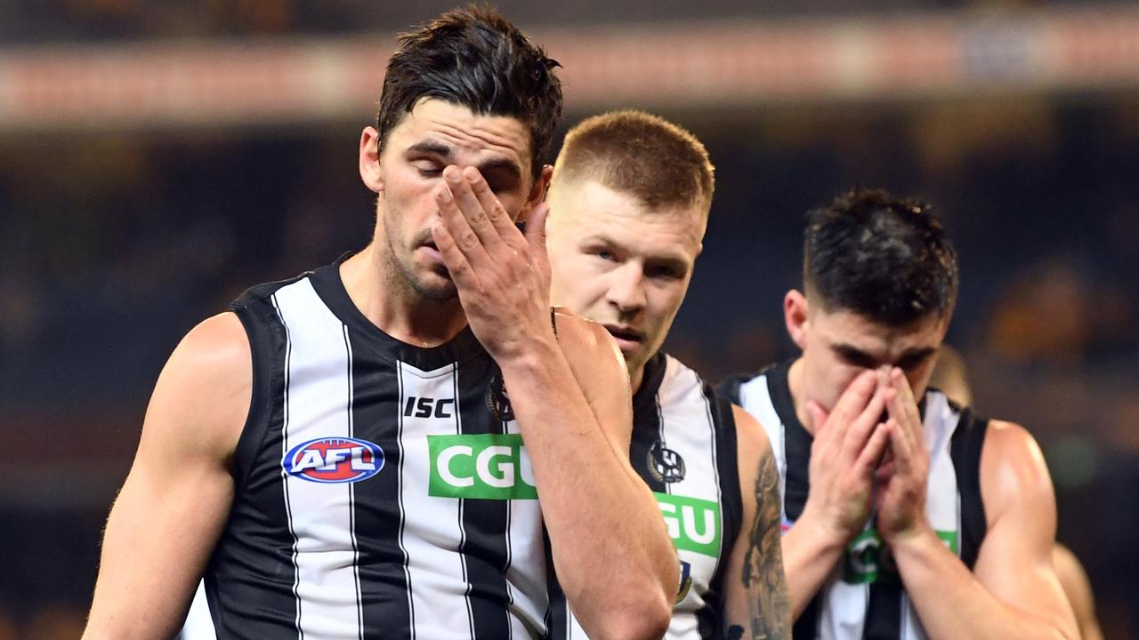 Collingwood captain Scott Pendlebury is awaiting results of a coronavirus test. (AAP Image/Julian Smith)