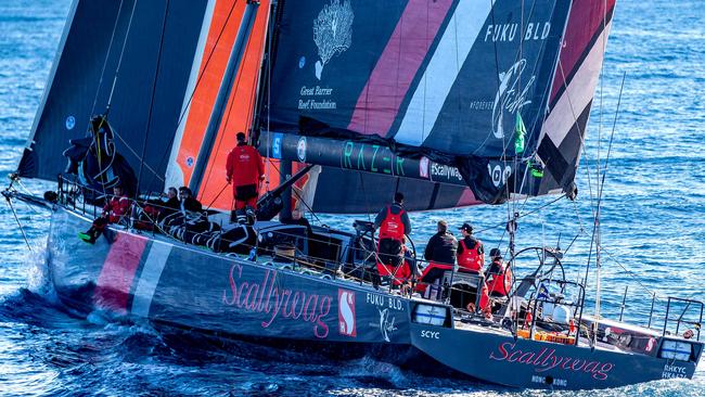 Scallywag finished third over the line after damage at sea. Pic: Andrea Francolini/Rolex/AFP.