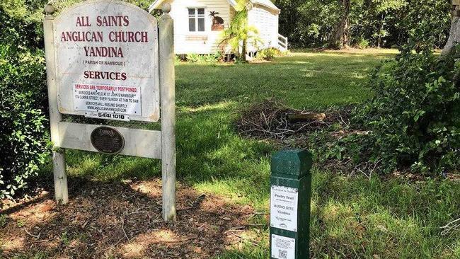 One of the poetry trail sites at the historic Anglican Church in Yandina. Picture: Contributed