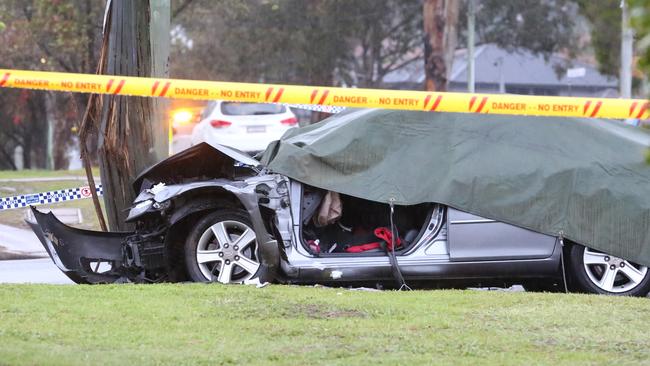 Four people were in the car when it crashed.