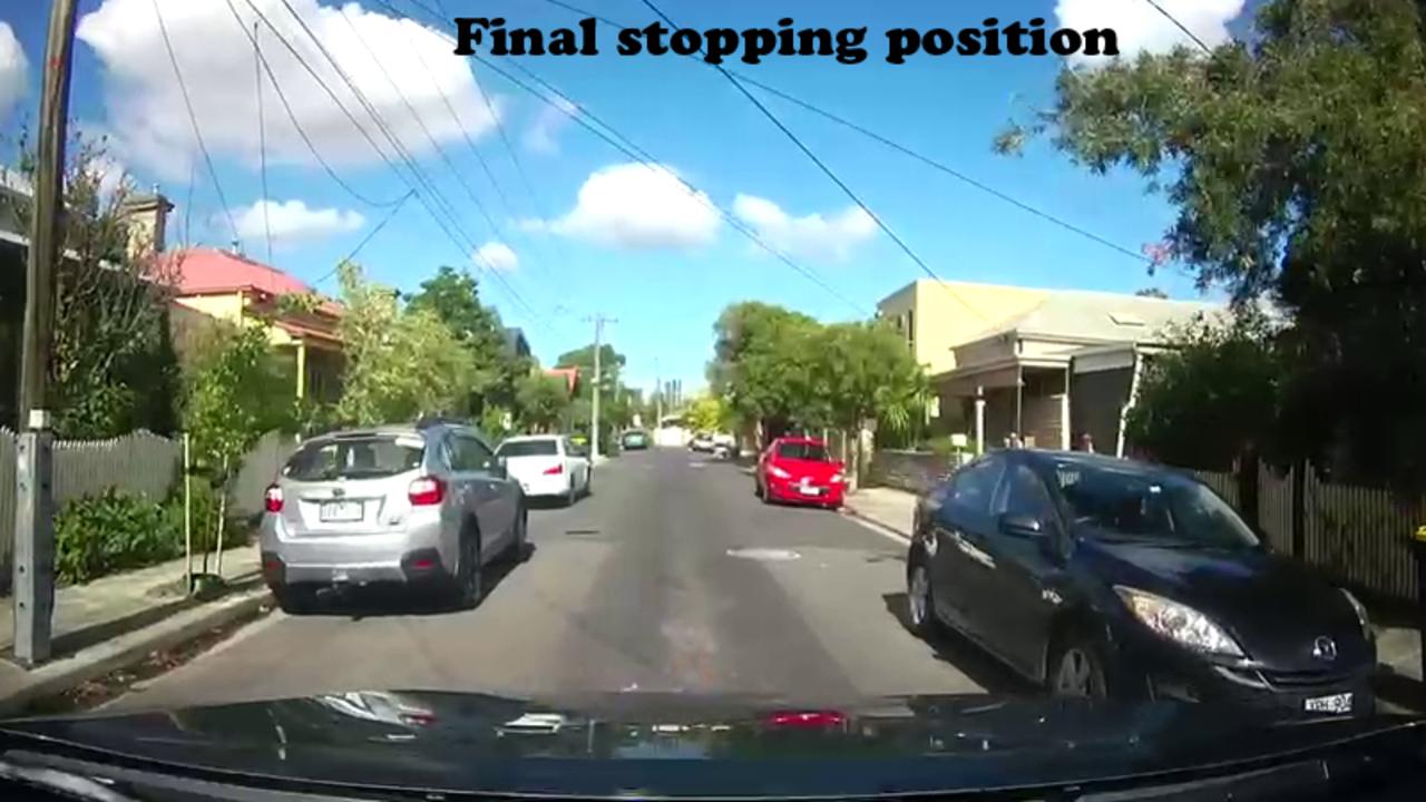 The point where the car stops. Picture: DashCamOwnersAustralia/Facebook