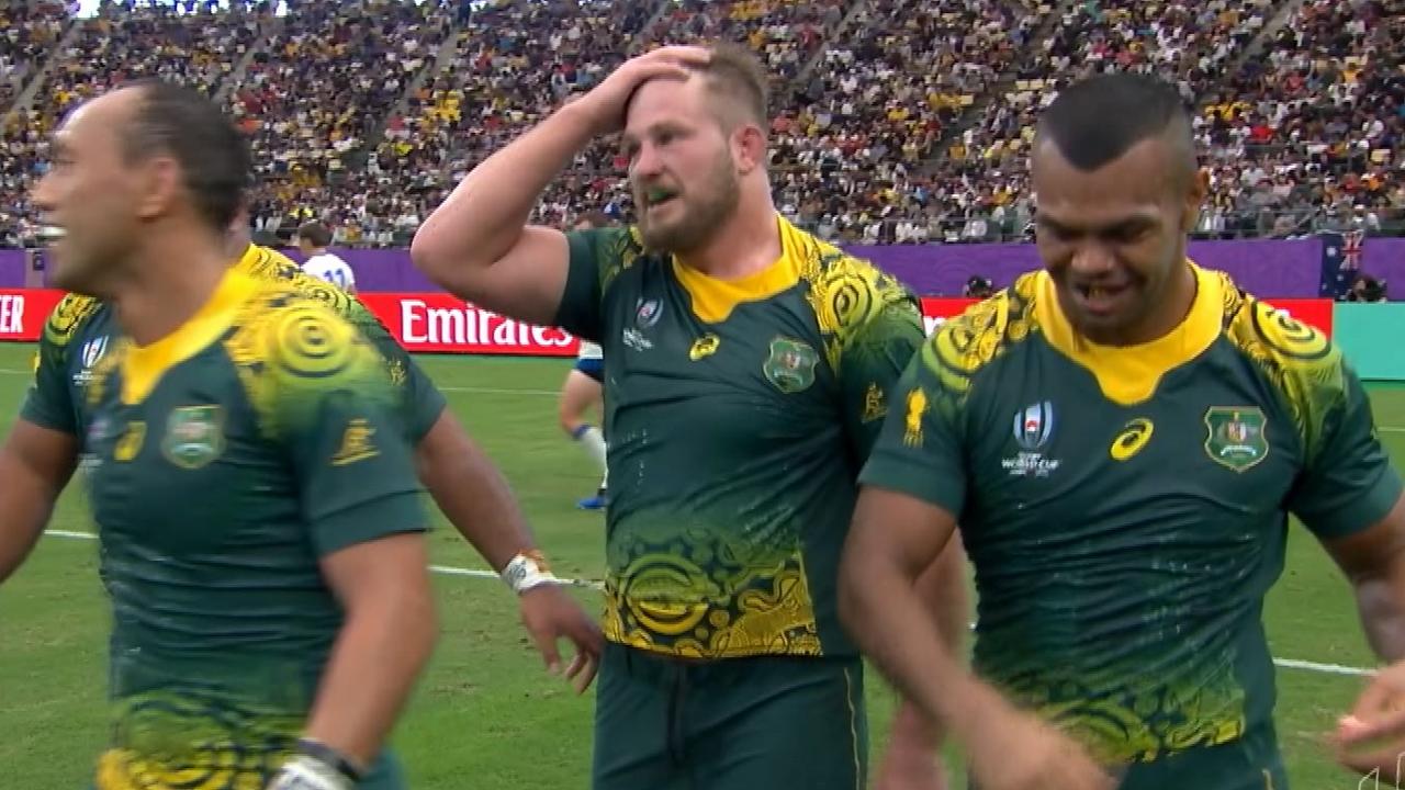 College bewijs papier Australia v Uruguay Rugby World Cup highlights, video, James Slipper try