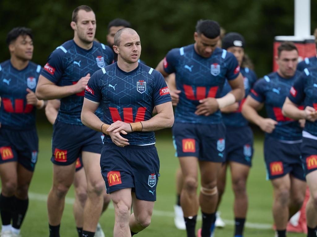 Edwards suffered the injury during the second-half of a NSW team training session on Saturday morning and will require scans. Picture: Getty Images