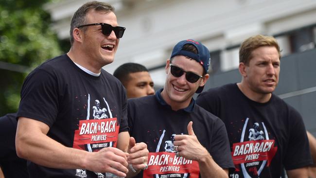 Brett Morris Luke Keary had warm words for their mates. Photo: AAP Image/Jeremy Piper